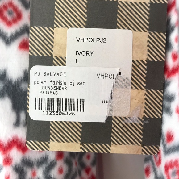 RARE⭐️NWT!⭐️PJ Salvage Polar/Fair Isle Moose Print Sleep/Loungewear Pajama Top - Picture 6 of 8